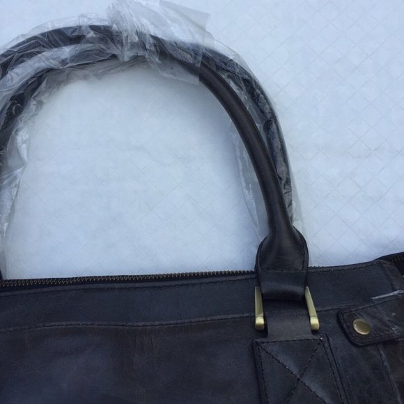 Argentinian Gray Calf Leather*Tote Duffl Bag $1150 - Picture 4 of 8